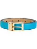 Dolce & Gabbana Classic Belt, Women's, Size: 85, Blue, Leather