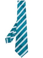 Kiton Striped Tie - Green