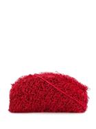 Bottega Veneta Leather Loops Clutch - Red