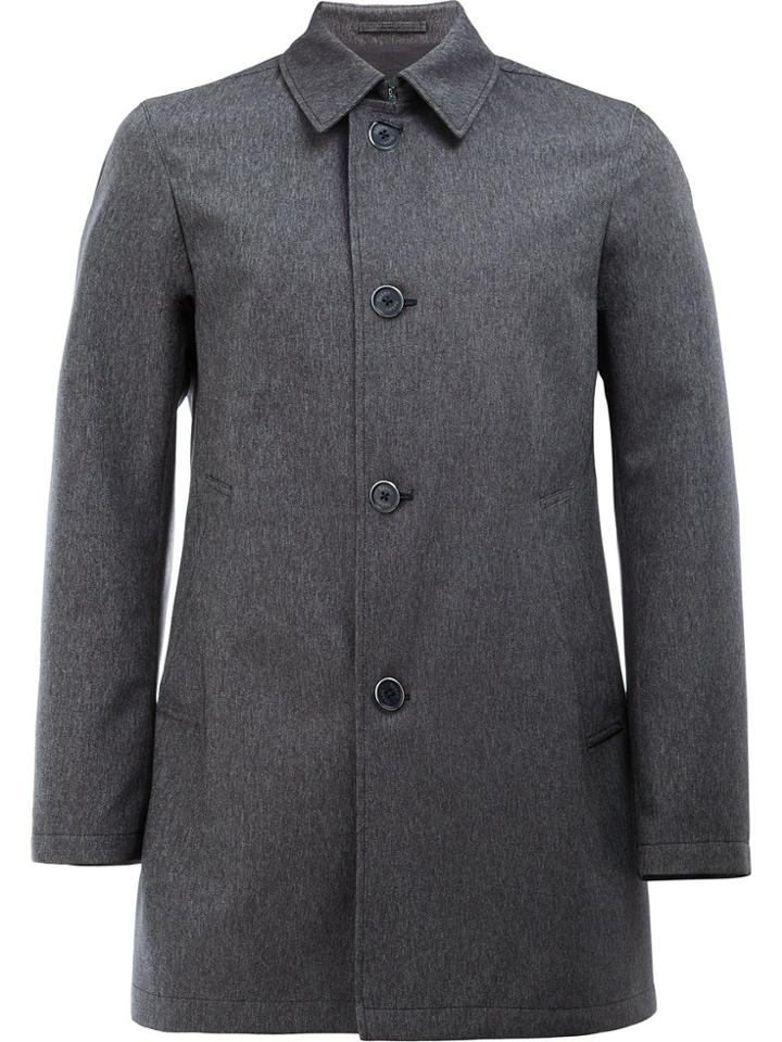 Herno Single-breasted Coat - Blue