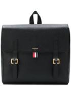 Thom Browne Unstructured Leather Book Bag - Black