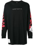 Diesel Statue Print Long Sleeve T-shirt - Black