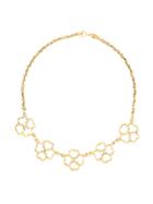 Chanel Vintage Clover Cutout Necklace - Gold