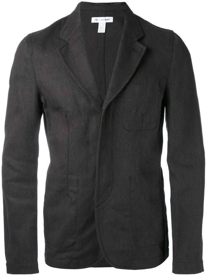 Comme Des Garçons Shirt - Stitch Detail Blazer - Men - Cotton - S, Brown, Cotton