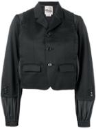 Comme Des Garçons Noir Kei Ninomiya Cuff-detail Fitted Jacket - Black