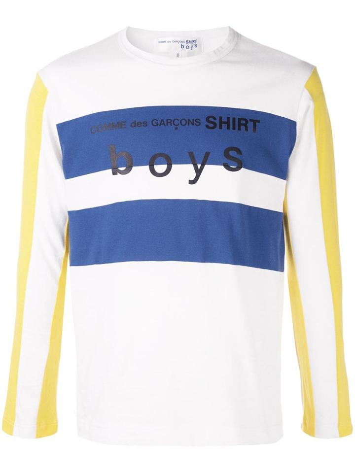 Comme Des Garçons Shirt Printed Logo T-shirt - White