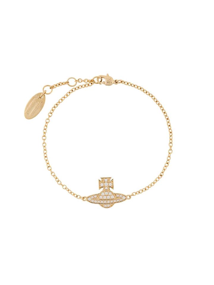 Vivienne Westwood Crystal-orb Chain Bracelet - Gold