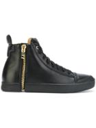 Diesel Zip Detail Sneakers - Black