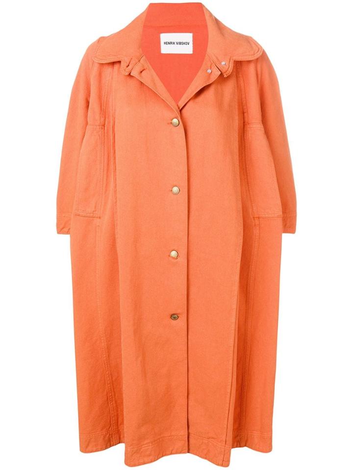 Henrik Vibskov Dictionary Denim Coat - Orange