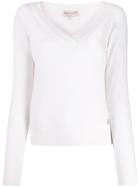 Emilio Pucci V-neck Jumper - White