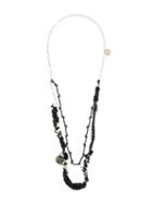 Oamc Layered Braided Necklace - Black