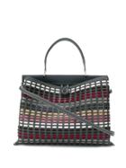 Carmina Campus Braided Tote Bag - Grey
