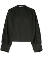 Astraet Mandarin Collar Boxy Shirt - Black