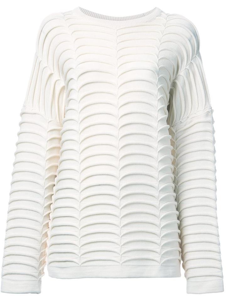 Strateas Carlucci 'sterile' Ribbed Jumper, Women's, Size: Xs, White, Wool