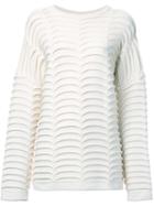 Strateas Carlucci 'sterile' Ribbed Jumper, Women's, Size: Xs, White, Wool