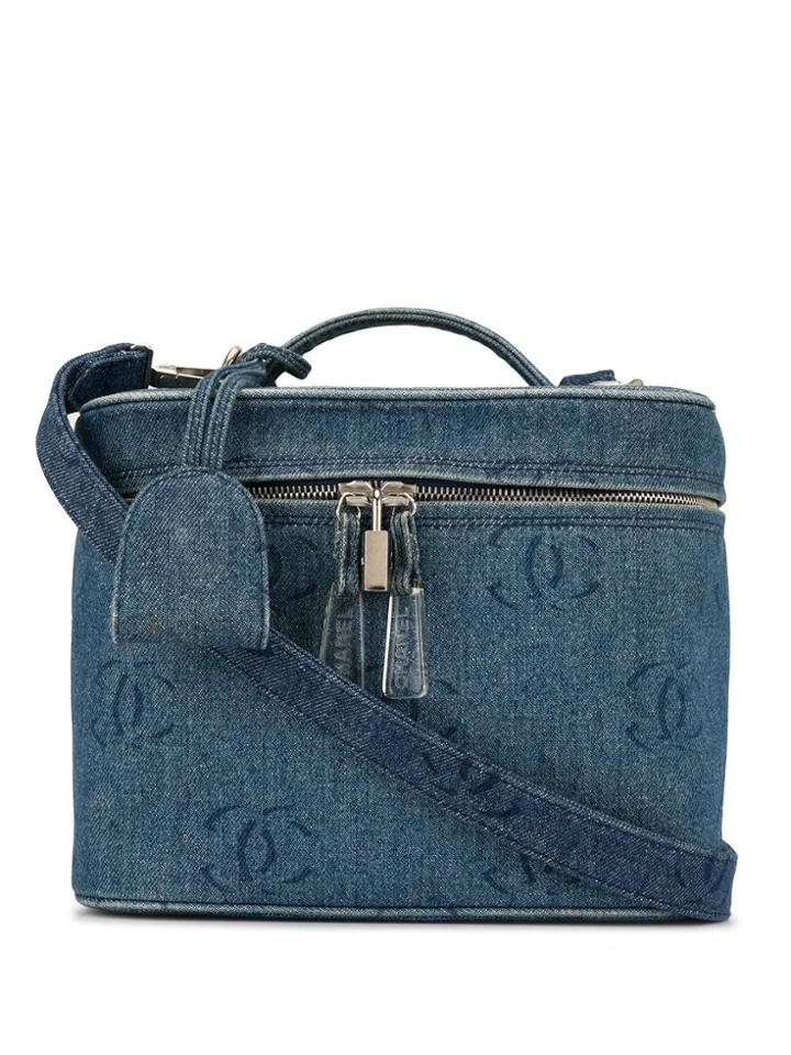 Chanel Pre-owned Cc Logos 2way Cosmetic Bag - Blue