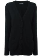 Dolce & Gabbana V-neck Cardigan, Women's, Size: 40, Black, Cashmere