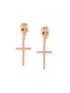 Givenchy Skull & Cross Earrings, Women's, Metallic