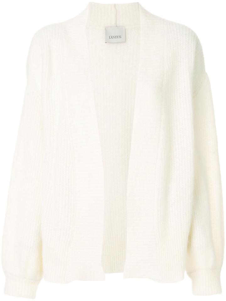 Laneus Dropped Shoulder Cardigan - White