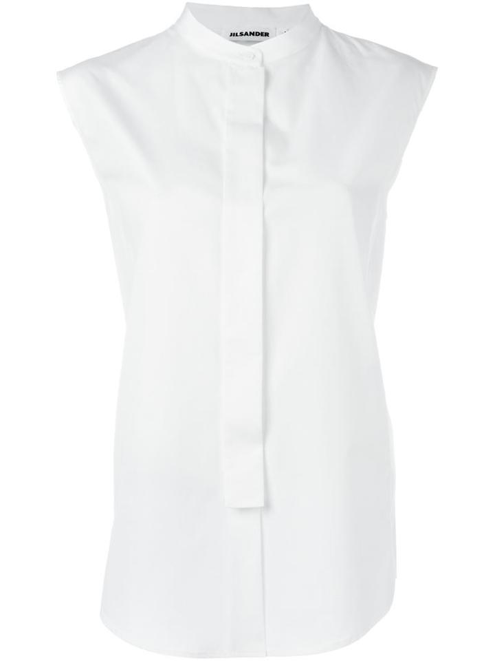 Jil Sander Sleeveless Band Collar Shirt