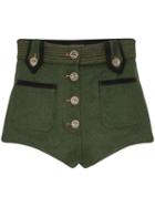 Miu Miu Button-front Shorts - Green