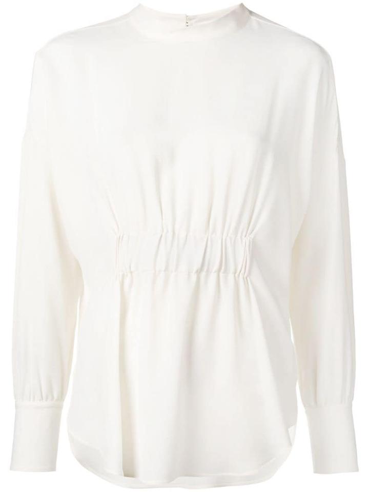 Glanshirt Ruched Blouse - Neutrals
