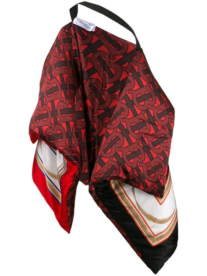 Burberry Archive Print Oversized Cape - Red
