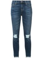 7 For All Mankind Stepped Hem Skinny Jeans - Blue