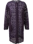 Msgm Crochet Coat, Women's, Size: 42, Pink/purple, Cotton/polyester