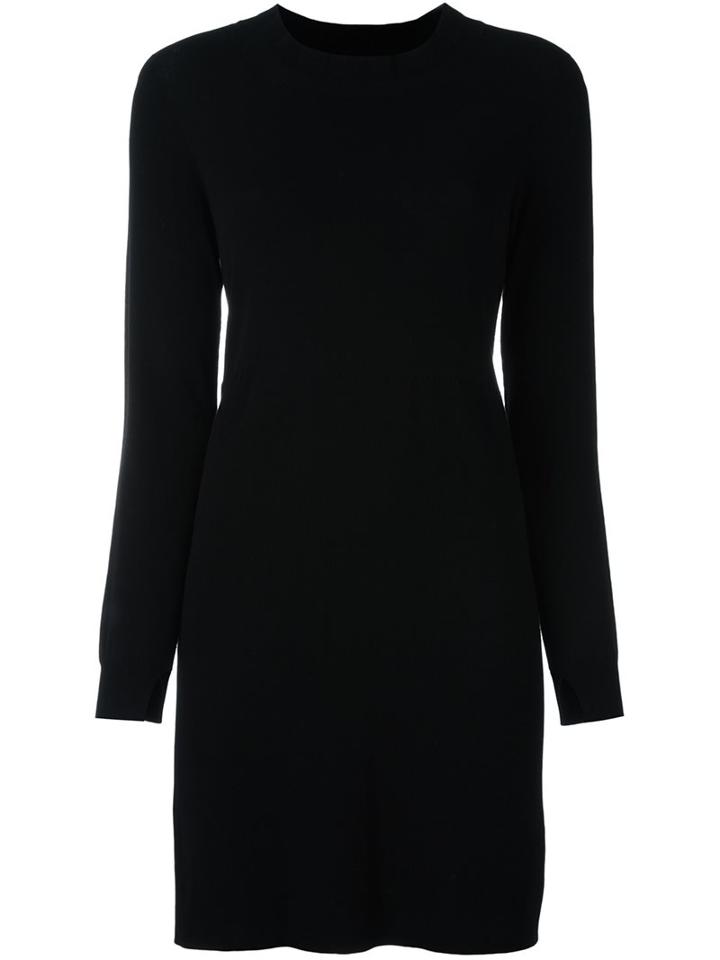 Twin-set Long-sleeve Jumper Dress, Women's, Size: Medium, Black, Viscose/polyester