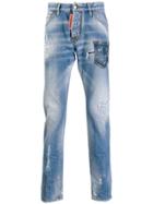 Dsquared2 Distressed Rave On Jeans - Blue