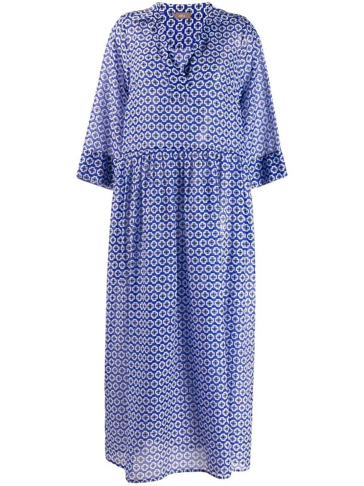 Altea Geometric Print Dress - Blue