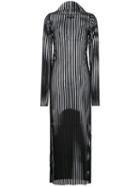 Robert Wun Rip Knit Dress, Women's, Size: 12, Black, Polyester/spandex/elastane