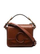 Chloé C-ring Embellished Shoulder Bag - Brown