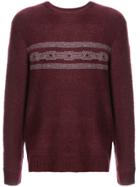 Michael Bastian Striped Detail Sweater - Red