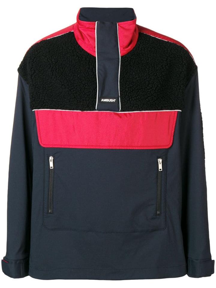 Ambush High Neck Contrast Jacket - Black