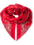 Saint Laurent Paisley Print Scarf, Red, Silk/cashmere