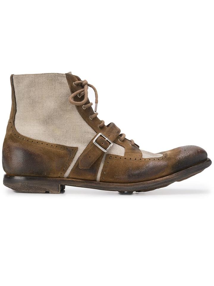 Church's Panelled Oxford Boots - Neutrals