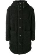 Dsquared2 Wool Hooded Coat - Black
