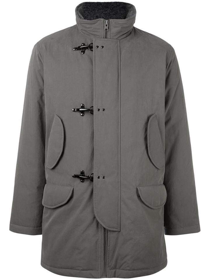 Fay Duffle Style Detail Jacket - Grey