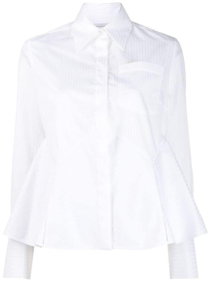 Victoria Victoria Beckham Striped Peplum Shirt - White
