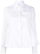 Victoria Victoria Beckham Striped Peplum Shirt - White