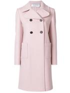 Valentino Classic Double Breasted Coat - Pink & Purple
