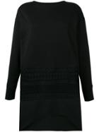No21 Silk Panel Sweatshirt - Black