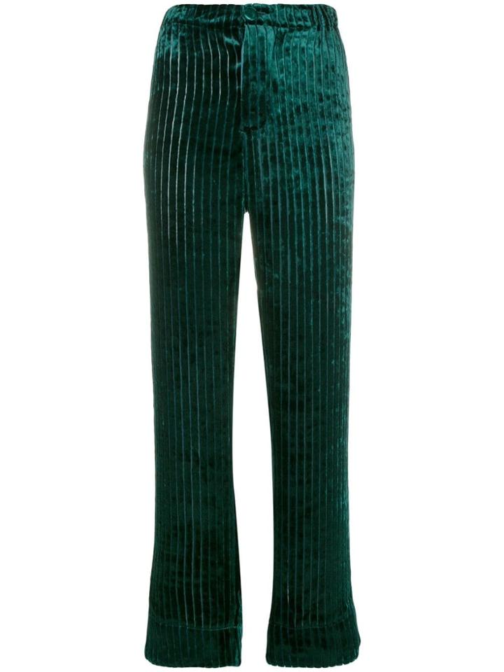 F.r.s For Restless Sleepers High Waisted Piping Trousers - Green