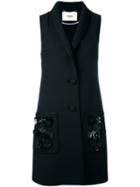 Fendi - Appliquéd Gilet - Women - Silk/polyamide/viscose/wool - 40, Black, Silk/polyamide/viscose/wool
