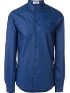 Éditions M.r Officer Collar Shirt, Men's, Size: 41, Blue, Cotton