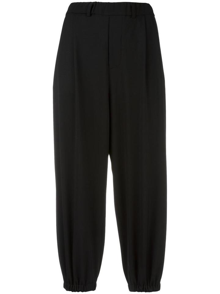 Lucio Vanotti Cropped Trackpants, Women's, Size: 2, Black, Cotton/spandex/elastane/virgin Wool