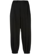Lucio Vanotti Cropped Trackpants, Women's, Size: 2, Black, Cotton/spandex/elastane/virgin Wool