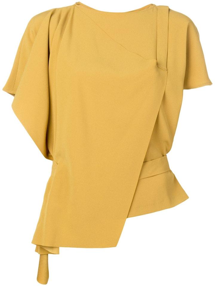 Chalayan Asymmetric Hem T-shirt - Gold